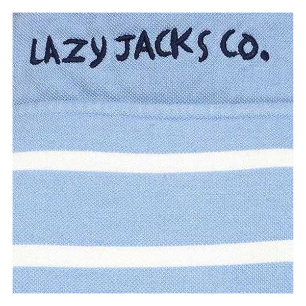 Lazy Jacks Randig Piké Sweatshirt för Män L Sky Sky L