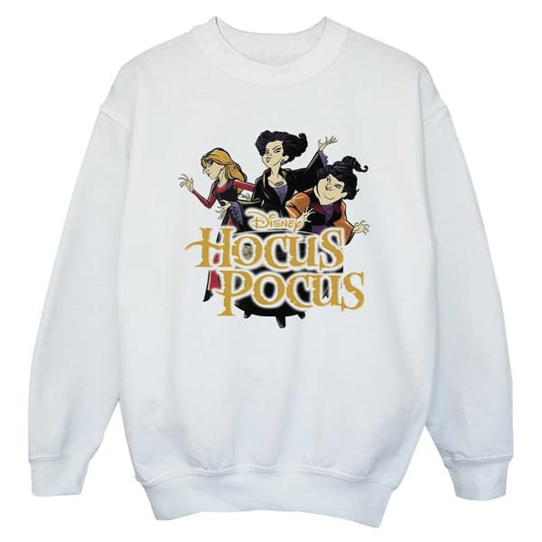 Hocus Pocus Girls Strike A Pose Sweatshirt 3-4 år Vit White 3-4 Years