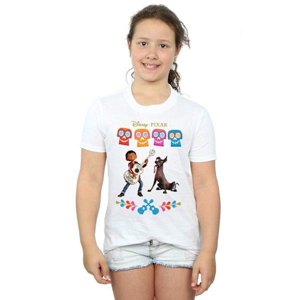 Coco Girls Miguel Logo Bomull T-shirt 7-8 år Vit White 7-8 Years