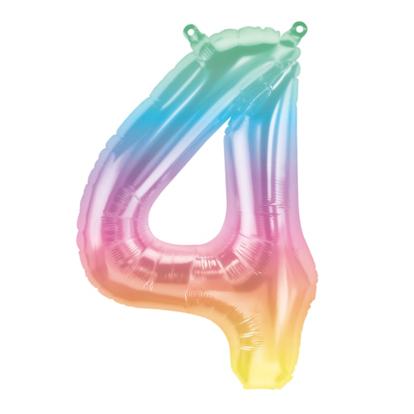 NorthStar Nummer 4 Ombre Folieballong En Storlek Flerfärgad Multicoloured One Size