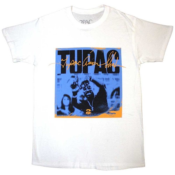 Tupac Shakur Unisex Vuxen LA Sign T-Shirt S Vit White S