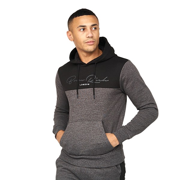 Born Rich Mens Lehmann Hoodie S Black Marl Black Marl S