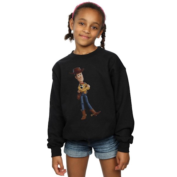 Disney Girls Toy Story 4 Sherrif Woody Sweatshirt 9-11 År Vit White 9-11 Years