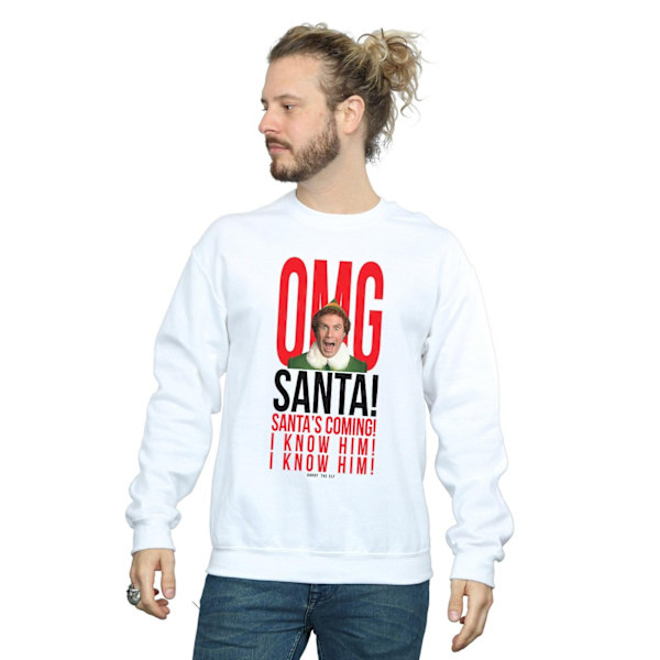 Elf Herr OMG Santa Jag Känner Honom Sweatshirt 5XL Vit White 5XL