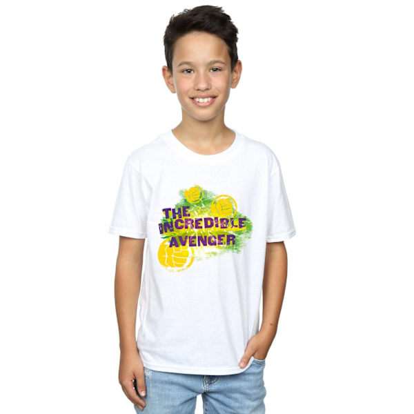 Marvel Boys Hulk Incredible Avenger T-shirt 12-13 år Vit White 12-13 Years