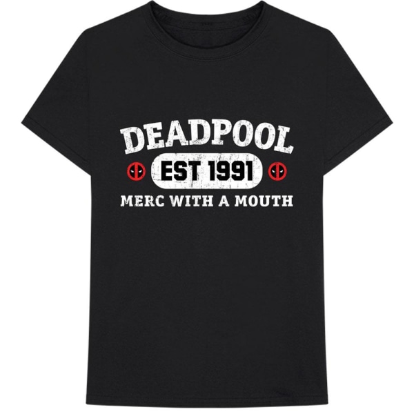 Deadpool Unisex Adult Merc With A Mouth T-shirt i bomull XXL Svart Black XXL