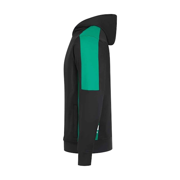 Finden & Hales Unisex Vuxen Team Hoodie L Svart/Smaragd Black/Emerald L