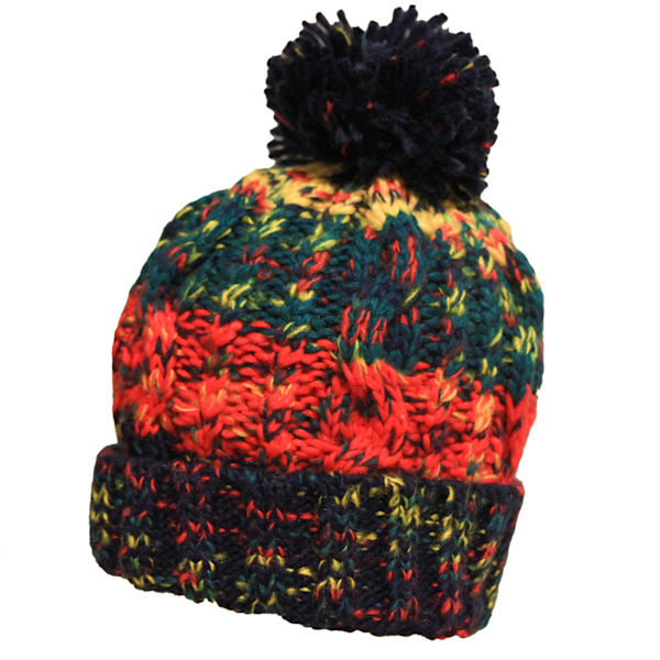 Beechfield Dam/Dam Corkscrew Pom Pom Mössa One Size Crac Crackling Campfire One Size