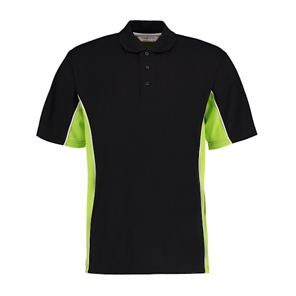 GAMEGEAR Herr Track Polycotton Pique Poloshirt XXL Svart/Lime Black/Lime XXL