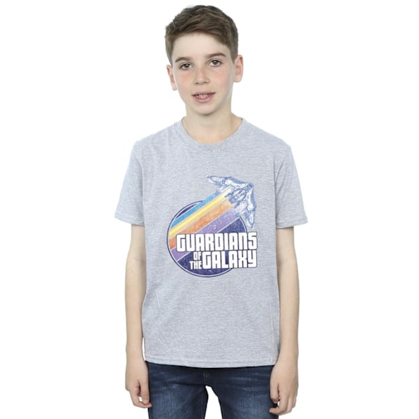 Guardians Of The Galaxy Boys Badge Rocket T-Shirt 5-6 år Spo Sports Grey 5-6 Years