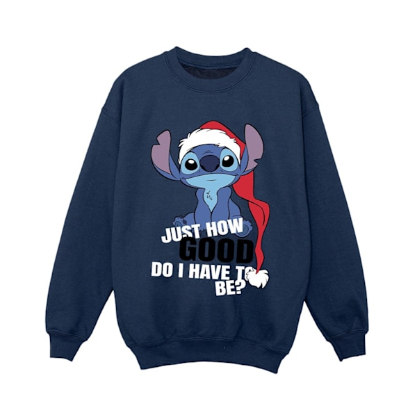 Disney Boys Lilo & Stitch Just How Good Sweatshirt 3-4 år Marinblå Navy Blue 3-4 Years