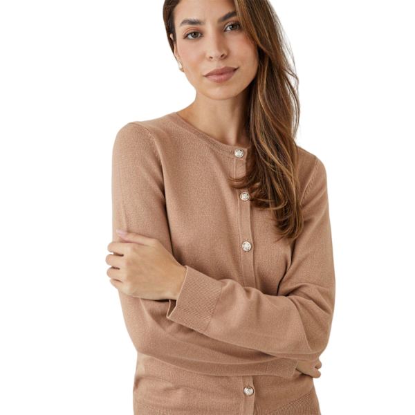 Principles Dam/Damer Knappdetalj Cardigan 10 UK Kamel Camel 10 UK