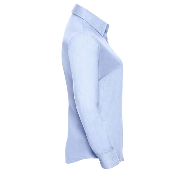 Russell Collection Dam/Kvinnor Oxford Långärmad Skjorta XXL Oxford Blue XXL