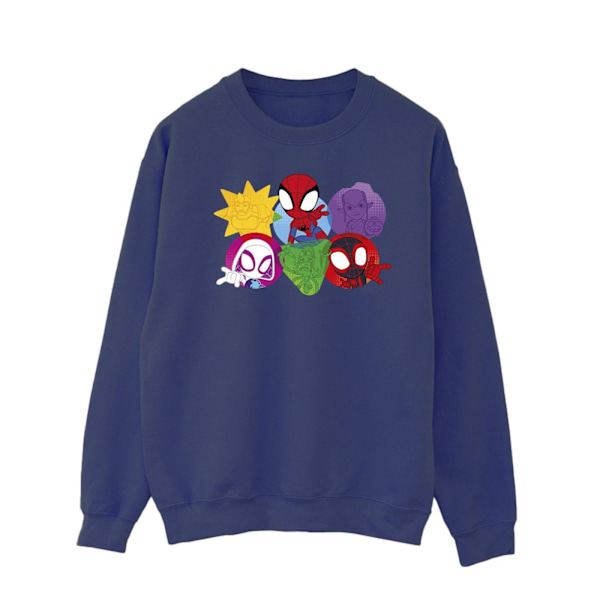 Marvel Herr Spidey And His Amazing Friends Faces Sweatshirt XL Navy Blue XL