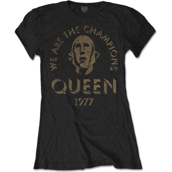 Queen Womens/Ladies We Are The Champions T-shirt XL Svart Black XL