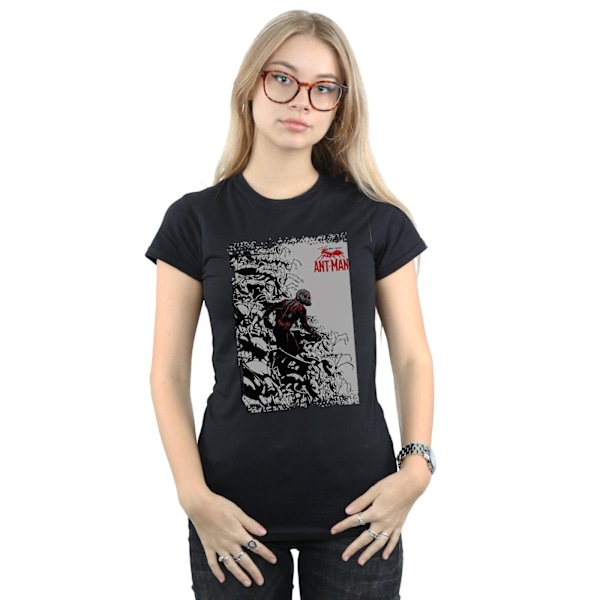 Marvel Dam/Kvinnor Ant-Man Army Bomull T-shirt S Svart Black S