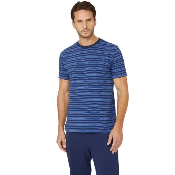 Debenhams Randig tröja för herr, kortärmad pyjamaströja L Blå Blue L 7ed3 |  Blue | L | Fyndiq