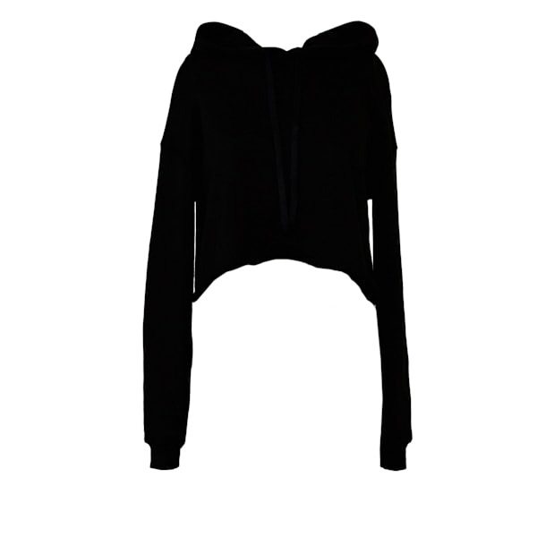 Bella + Canvas Dam/Damer Fleece Crop Hoodie L Svart Black L