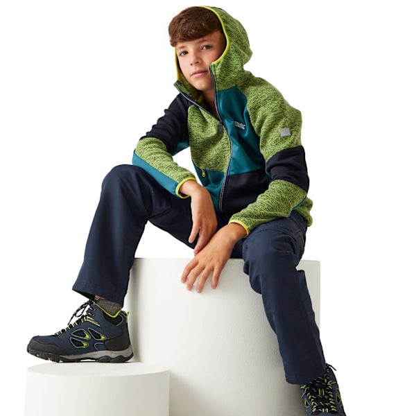 Regatta Barn/Barn Dissolver VIII Full Zip Fleecejacka 7- Piquant Green/Moroccan Blue/Navy 7-8 Years