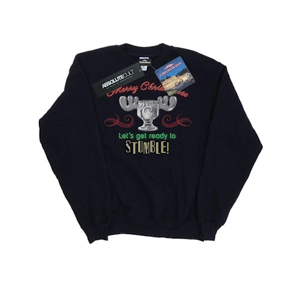 National Lampoon's Christmas Vacation Girls Moose Head Sweatshirt Navy Blue 7-8 Years