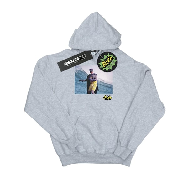 DC Comics Herr Batman TV-serie Surfing Logo Hoodie L Sports Grå Sports Grey L