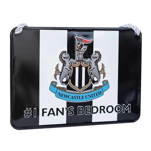 Newcastle United FC No. 1 Fan Randig Hängskylt One Size Svart Black/White One Size