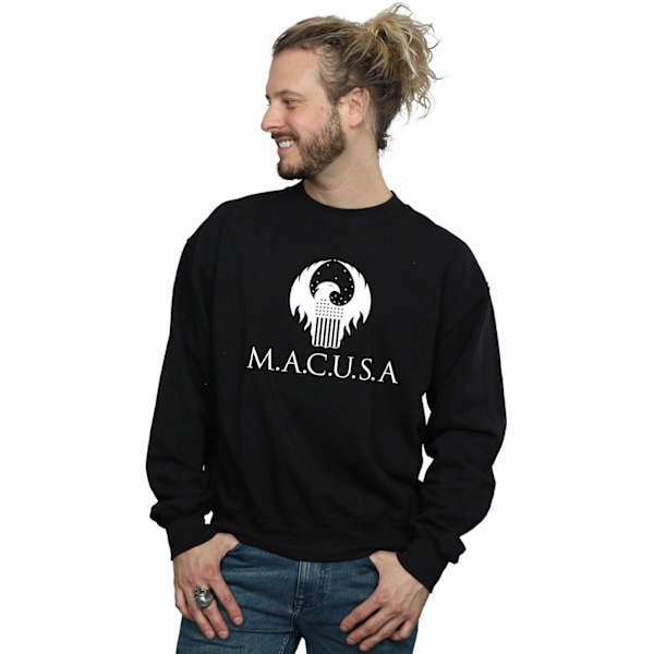 Fantastiska vidunder Mäns MACUSA Logo Sweatshirt 3XL Svart Black 3XL