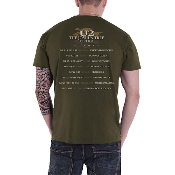 U2 Unisex Vuxen Joshua Tree Ryggtryck T-shirt M Grön Green M
