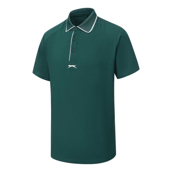 Slazenger Herr Performance Regular Kortärmad Pikétröja L G Green L