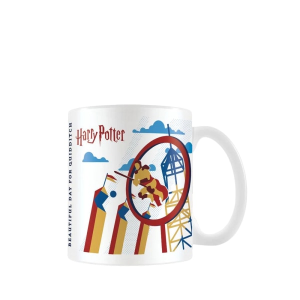 Harry Potter Schackmatt Quidditchmugg One Size Vit/Röd/Blå White/Red/Blue One Size