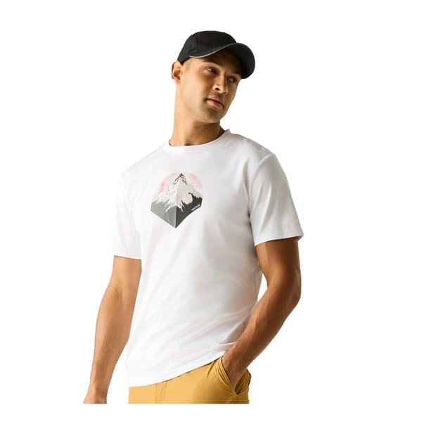 Regatta Herr Fingal Mountain T-shirt L Vit White L