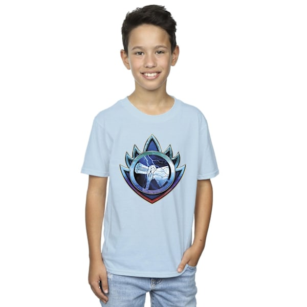 Marvel Boys Thor Love And Thunder Stormbreaker Crest T-Shirt 7- Baby Blue 7-8 Years