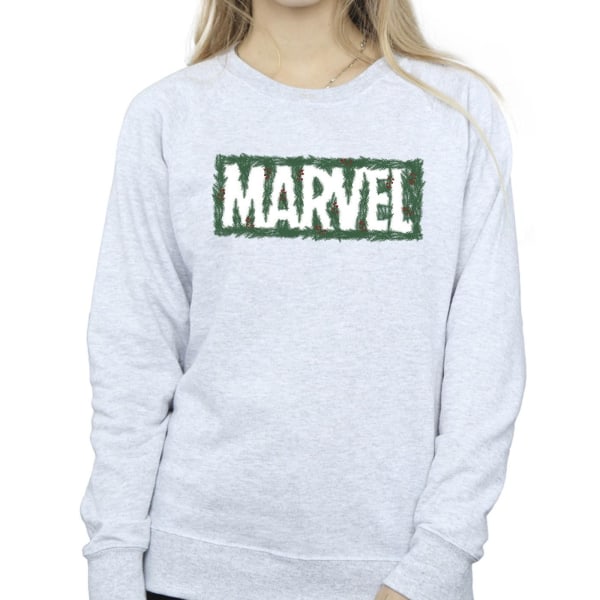 Marvel Dam/Kvinnor Holly Logo Sweatshirt 5XL Sports Grey Sports Grey 5XL