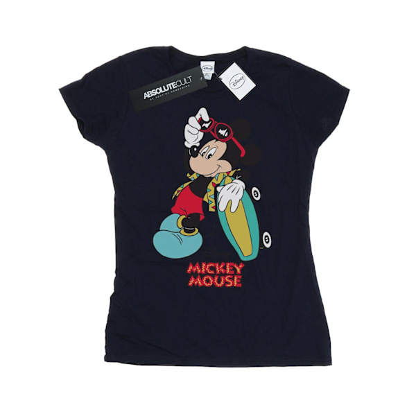 Disney Womens/Ladies Mickey Mouse Skate Dude Bomull T-Shirt S N Navy Blue S