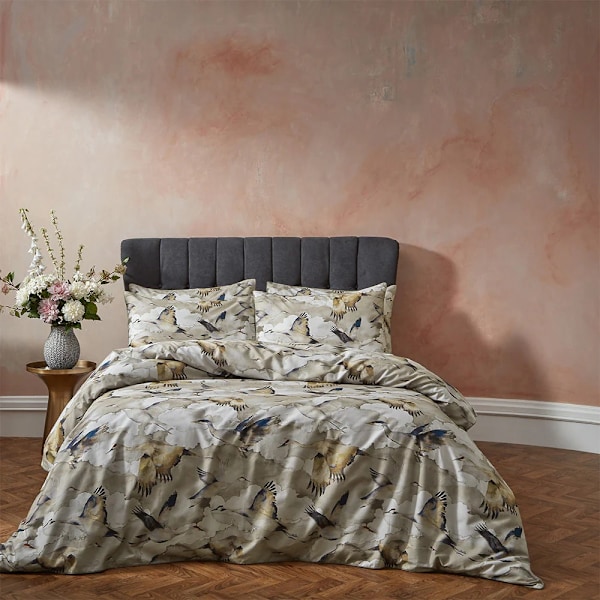 EW By Edinburgh Weavers Flyway Exotic Contrast Piping Påslakan Natural Double