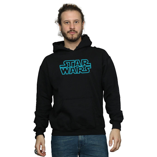 Star Wars Neon Sign Logo Hoodie M Svart Black M