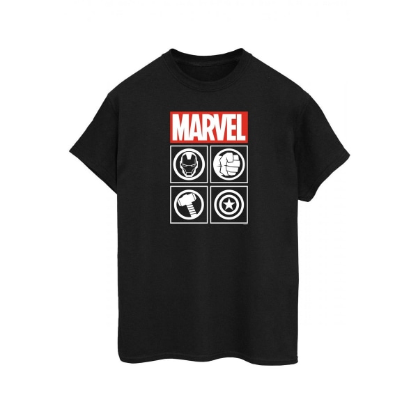 Avengers Mens Icons T-Shirt XL Svart Black XL