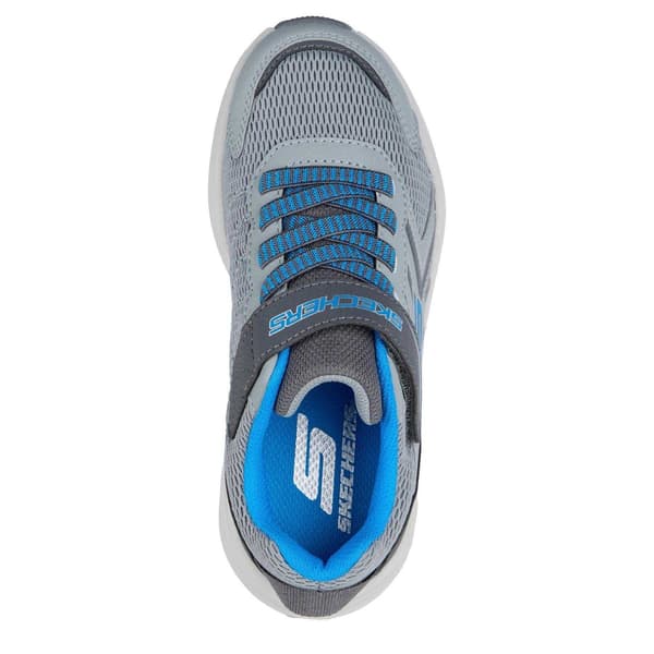Skechers Pojkar Microspec Tread Träningsskor 2 UK Grå/Blå Grey/Blue 2 UK