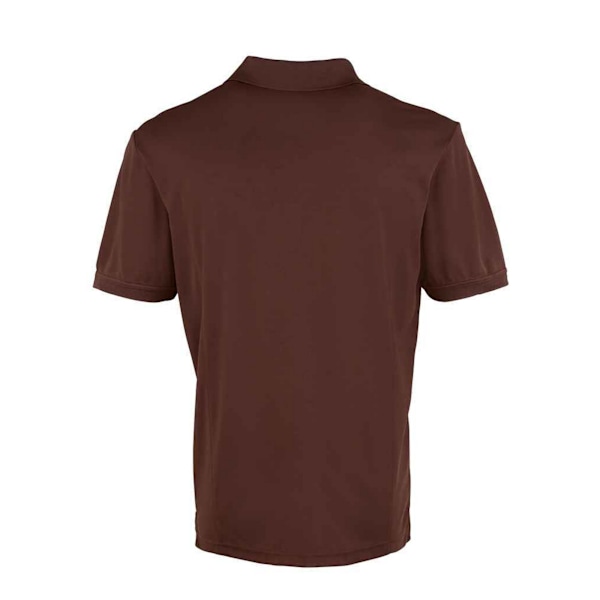 Premier Mens Coolchecker Pique Polotröja S Brun Brown S