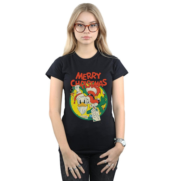 Disney Dam/Dam Donald Duck God Jul Bomull T-shirt Black XL