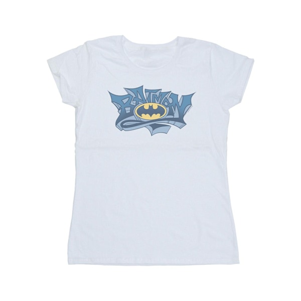 DC Comics Dam/Kvinnor Batman Graffiti Logo Bomull T-shirt S W White S