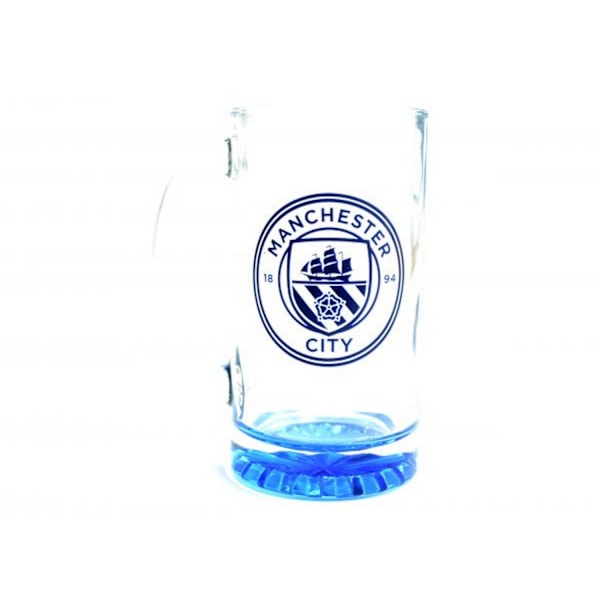 Manchester City FC Stein Pint Glas En Storlek Klar Clear One Size