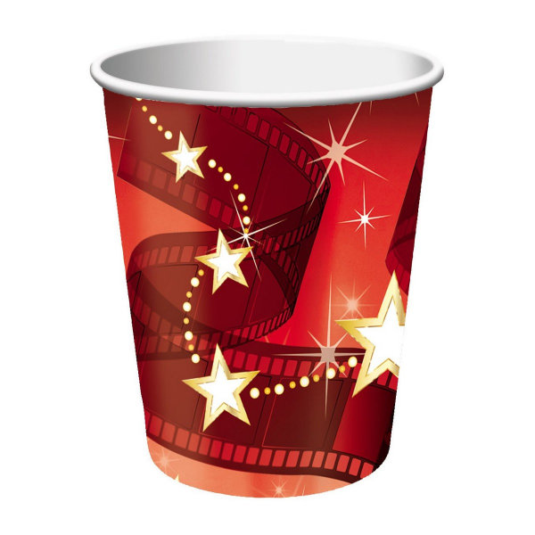 Creative Party Hollywood Lights Party Cup (paket med 8) One Size Red/White/Gold One Size