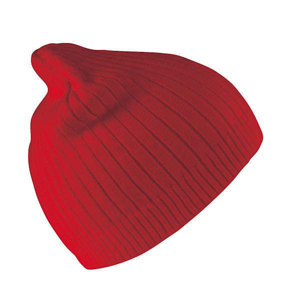 Result Unisex Vuxen Dubbelstickad Mössa En Storlek Röd Red One Size