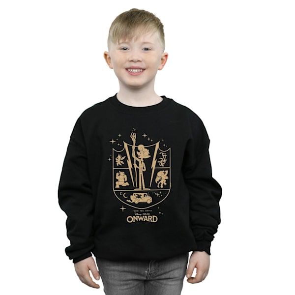 Disney Boys Onward Quest Crest Sweatshirt 9-11 år Svart Black 9-11 Years