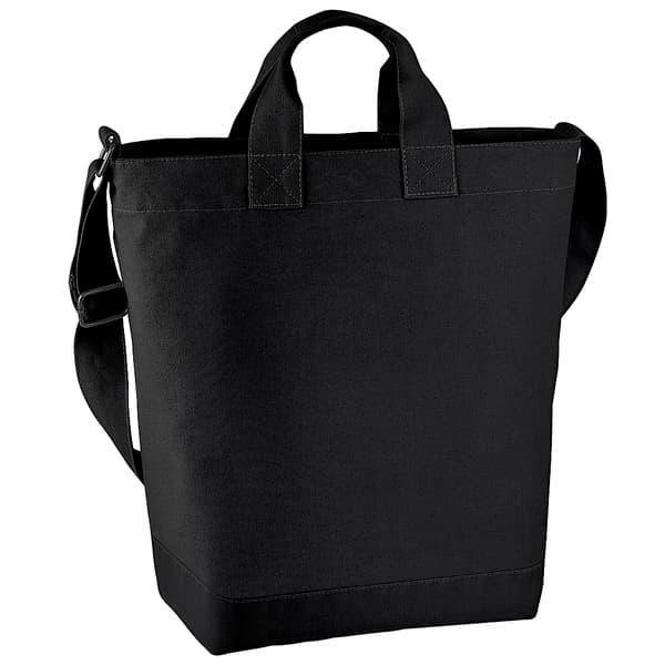 Bagbase Canvas Daybag / Hold & Strap Shopping Bag (15 liter) O Black One Size