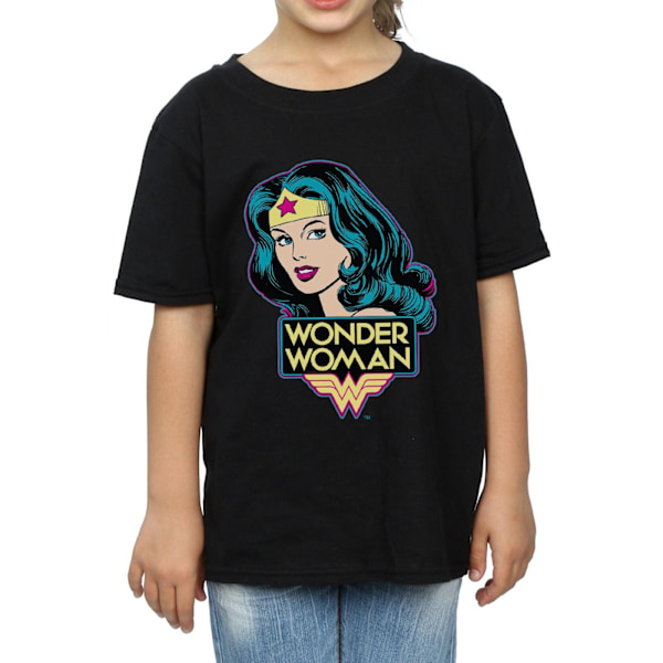 Wonder Woman T-shirt för flickor 12-13 år Svart Black 12-13 Years