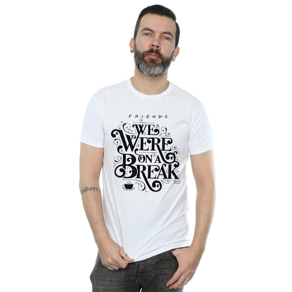 Friends Mens On A Break Ornamental T-Shirt L Vit White L