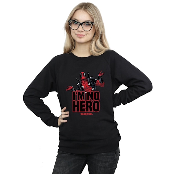 Marvel Dam/Kvinnor Deadpool I´m No Hero Sweatshirt S Svart Black S