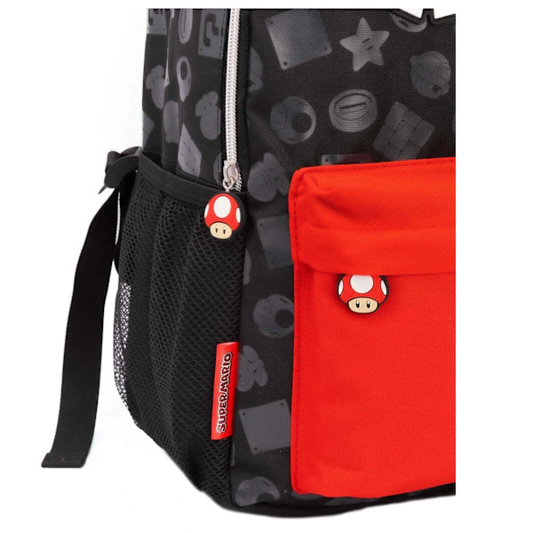Super Mario All-Over Print Ryggsäck One Size Svart/Röd Black/Red One Size